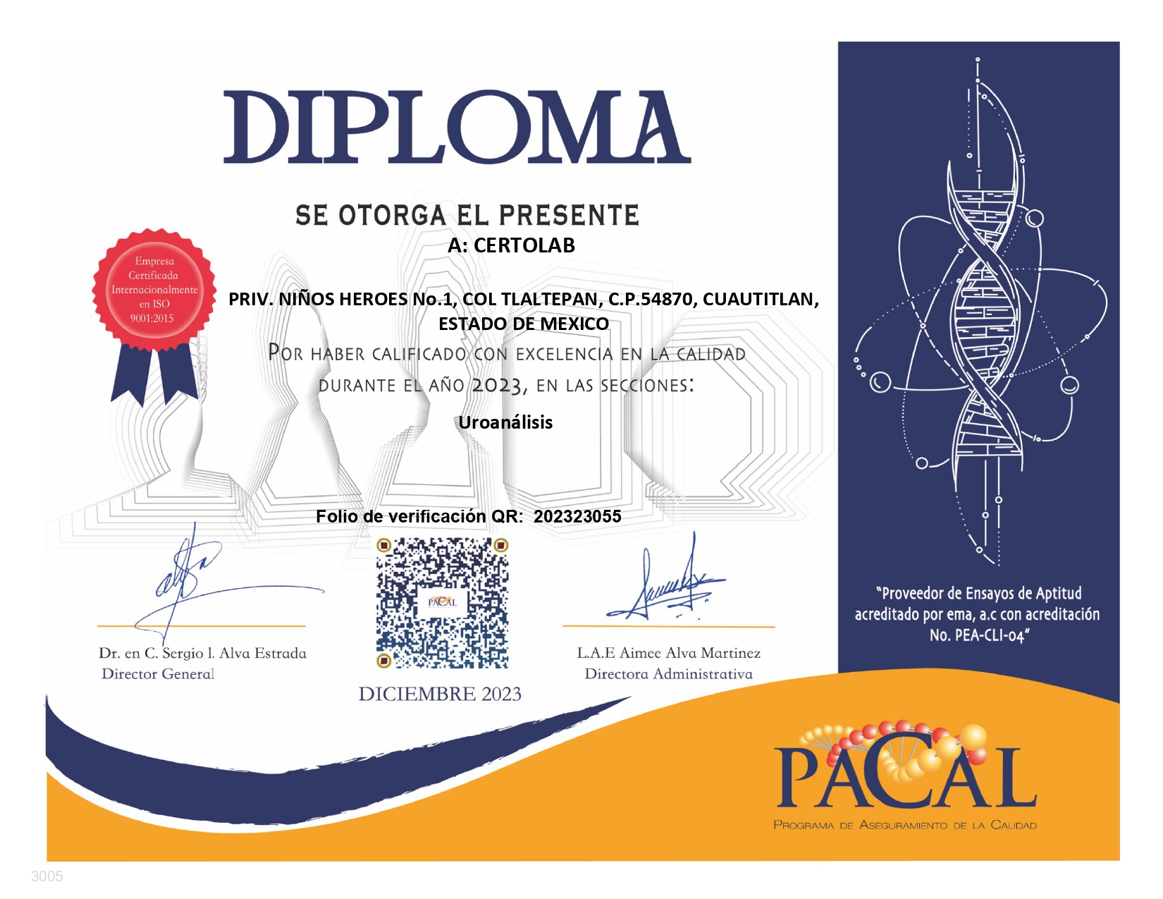 certificado diploma
